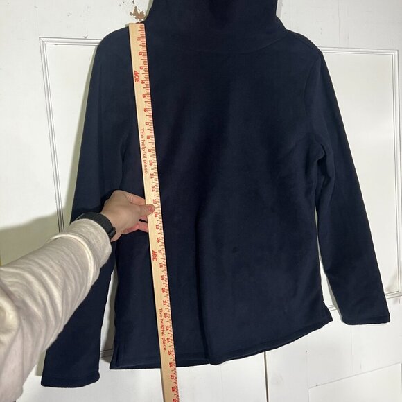 Talbots Fleece Mockneck Sweater Navy Blue Size Medium Cozy Warm NWT - Picture 4 of 10